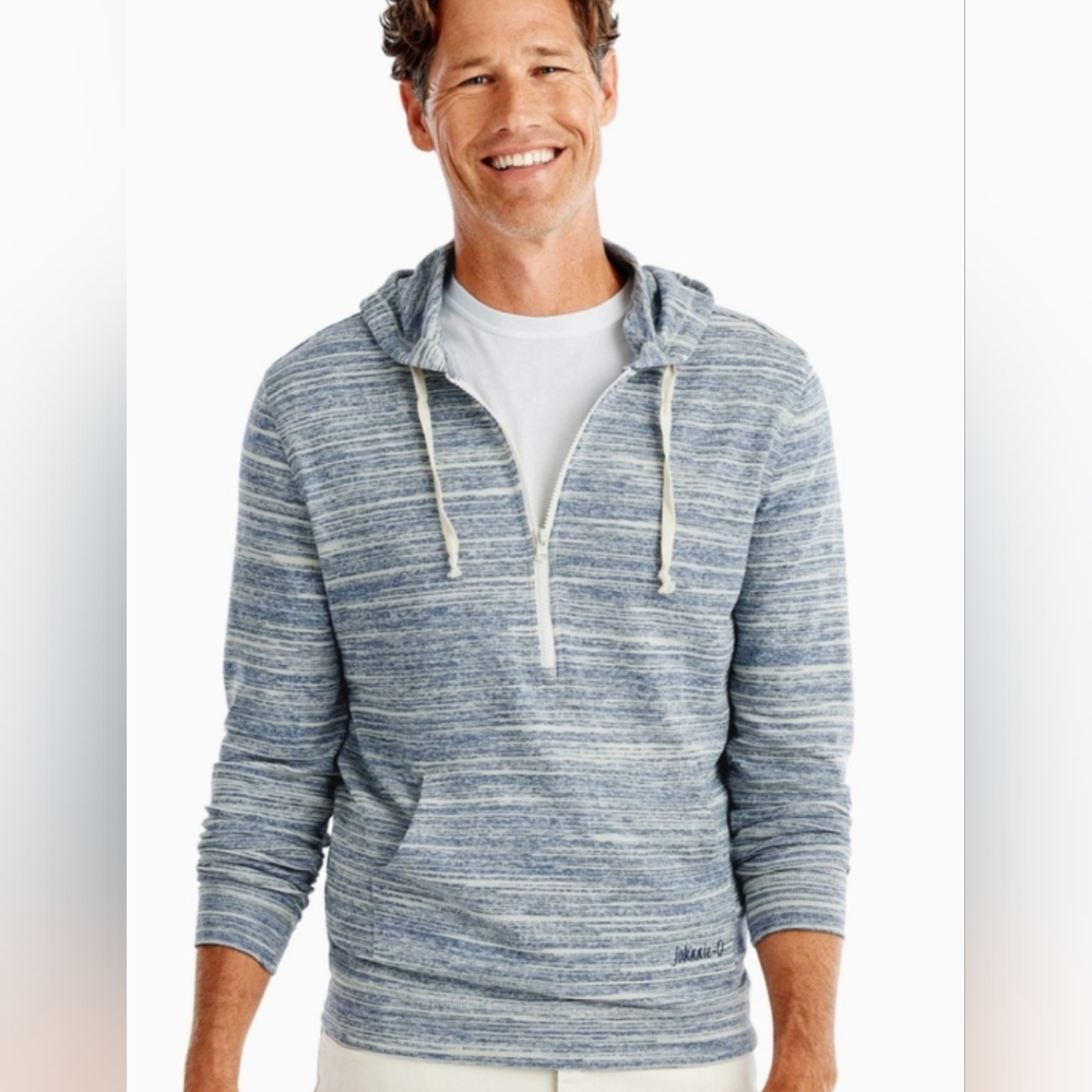 Johnnie-O Kiedis Zip Up Laguna Blue Size Large